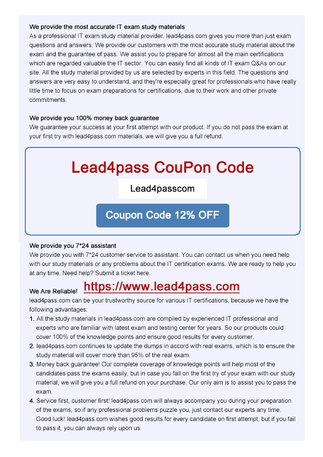 lead4pass 500-052 coupon